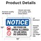 Signmission No Food Or Drink Allowed In Sign With Symbol, 14 in W x Rectangle, Vinyl Decal OS-2PACK-NS-D-1014-L-14572 - alternate 3